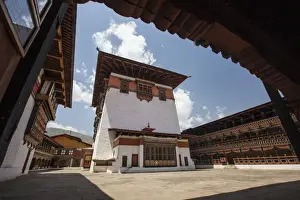 Bhutan Prints: View of the interior courtyard at the Taktsang Monastery, one of the most famous