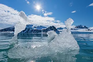 Chill Prints: A view of Isfjorden (Ice fjord) on the western side of Spitsbergen Island in the Svalbard Archipelago