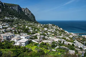 Capri Prints: View over the Island of Capri, Gulf of Naples, Campania, Italy, Europe