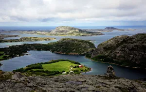 Nord Trondelag Prints: View across the islands of Flatanger, Nord-Trondelag, Norway, Scandinavia, Europe