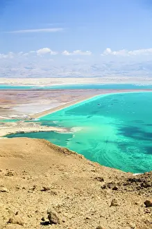 Jordan Prints: View from the Israeli side looking across the Dead Sea to Jordan, Israel
