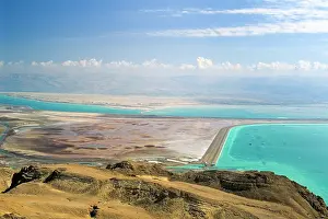 Jordan Prints: View from the Israeli side looking across the Dead Sea to Jordan, Israel