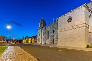 Captivating Prints: View of Jerónimos Monastery (Monastery of the Hieronymites) at dusk