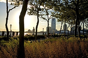 Jersey City Prints: View of Jersey City from Battery Park