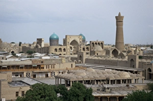 Mir I Arab Prints: View of Kalyan minaret and Mir-i-Arab madrasa