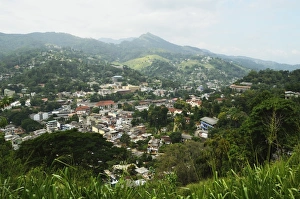 Kandy Prints: View of Kandy from lookout, Kandy, Sri Lanka, Asia