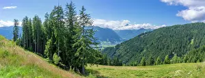 Freshness Prints: View of Kaprun and mountains toward Grossglockner from Plettsaukopf Reservoir on a sunny day
