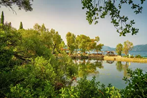 Ionian Islands Prints: View of Karavomilos Lake in Sami