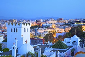 View over Kasbah to Tangier, Tangier, Morocco, North Africa, Africa