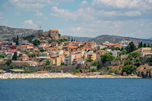 Thrace Prints: View of Kavala from ferry, Dimos Kavalas