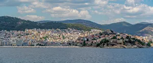 Thrace Prints: View of Kavala from ferry, Dimos Kavalas