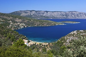 Samos Prints: View over Kerveli and East coast, Samos, Aegean Islands, Greece
