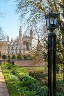 Education Collection: A view of Kings College from the Backs, Cambridge, Cambridgeshire, England, United Kingdom, Europe