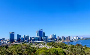 Freeways Prints: View from Kings Park over Perth City, Western Australia, Australia, Pacific