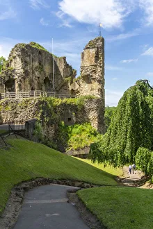 Footpath Prints: View of the Kings Tower at Knaresborough Castle, Knaresborough, North Yorkshire