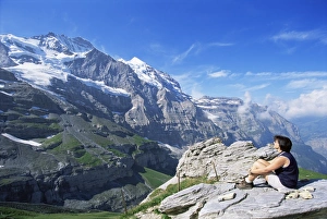 Swiss Prints: View from Kleine Scheidegg to Jungfrau