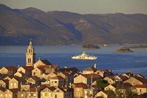Korcula Prints: View over Korcula Town, Korcula, Dalmatian Coast, Croatia, Europe