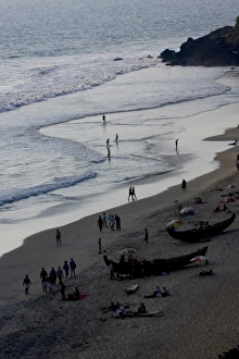 Kerala Prints: View of Kovalam beach, Trivandrum, Kerala, India, Asia