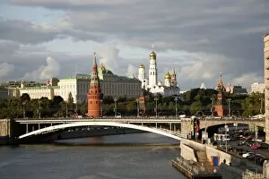 View over the Kremlin and the Moskva river, Moscow, Russia, Europe