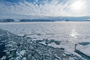 Vast Prints: A view of Krossfjorden (Cross Fjord) on the northwestern side of Spitsbergen Island in the Svalbard Archipelago