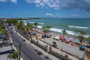Bali Prints: View of Kuta Beach and sea from hotel rooftop
