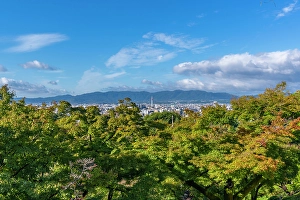 Ward Prints: View of Kyoto and Nidec Kyoto Tower from Kiyomizu-dera Temple
