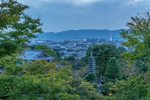 Amazing Prints: View of Kyoto and Nidec Kyoto Tower from Kiyomizu-dera Temple