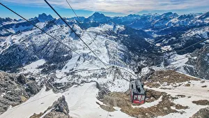 South Tyrol Prints: View from the Lagazuoi mountain over the Dolomites National Park