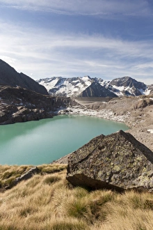 Alpine Scene Prints: View of Lake Baitone and the high peaks in background, Val Malga, Adamello Regional Park