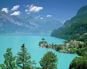 Images Dated 5th September 2008: View over Lake Brienz to Iseltwald