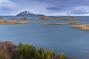 Images Dated 17th October 2008: View of Lake Myvatn, from Hofdi on the east shore of the lake, with pseudo-craters