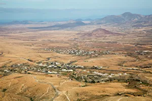 Incredible Prints: View of land and villages in barren interior of Fuerteventura