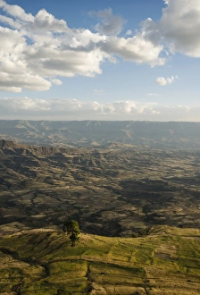 Great Outdoors Prints: View of landscape from Ashen Maria Monastery at dusk, Lalibela, Ethiopia, East Africa