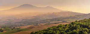 Siena Province Prints: View of landscape in the Val d Orcia near San Quirico d Orcia