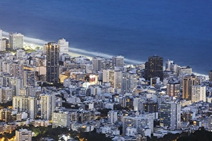 Ipanema Prints: View of Leblon beach (Ipanema), Rio de Janeiro, Brazil, South America