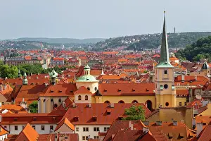 Cityscape View Prints: View of Lesser Quarter from Prague castle, Czechia, Europe