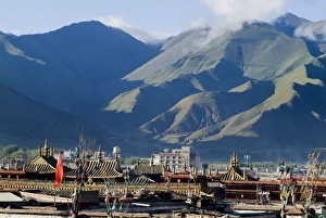 View over Lhasa, Tibet, China, Asia