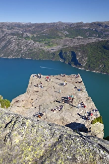Images Dated 30th May 2009: View over the Light Fjord from Preikestolen (Pulpit Rock), Light Fjord, Ryfylke, Rogaland, Norway