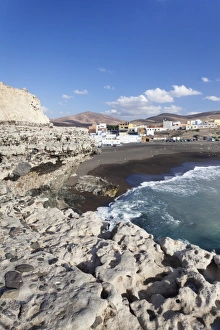 Atlantic Sea Prints: View from the limestone terraces to the fishing village