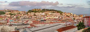 Casual Prints: View of Lisbon from Miradouro de Sao Pedro de Alcantara at sunset