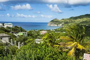 View over Little Bay, Montserrat, British Overseas Territory, West Indies, Caribbean