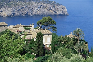 Balearic Island Prints: View of Lluc Alcari village and northwest coast
