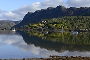 View of Loch Carron from Plockton village, Highlands, Scotland, United Kingdom, Europe