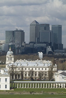 Greenwich Prints: View over London from Greenwich, London SE10, England, United Kingdom, Europe