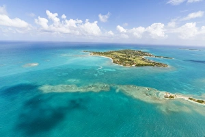View of Long Island one of the most undisturbed in the world, the island is home