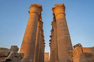 Luxor Prints: View of Luxor Temple during golden hour, Luxor, Egypt, Africa