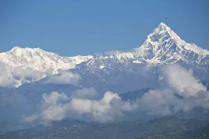 View of Machupuchara, Himalayas, Pokara, Nepal, Asia