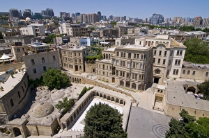 Old City Prints: View from the Maiden Tower over the Old City of Baku, UNESCO World Heritage Site