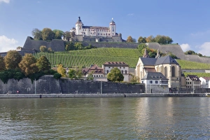 Religious Architecture Prints: View over Main River to Marienberg Fortress and Church of St