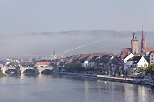 Franconia Prints: View over Main River to the Old Bridge